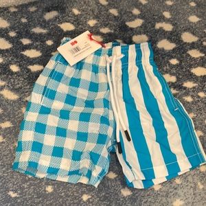 Solid and stripe Baby boy swim shorts size 2
